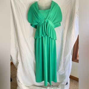 70s Avon Green Maxi Dress
